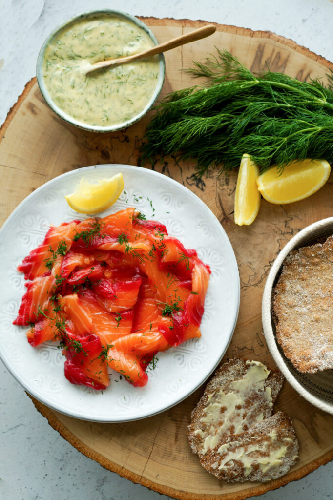 Beetroot Cured Gravlax 