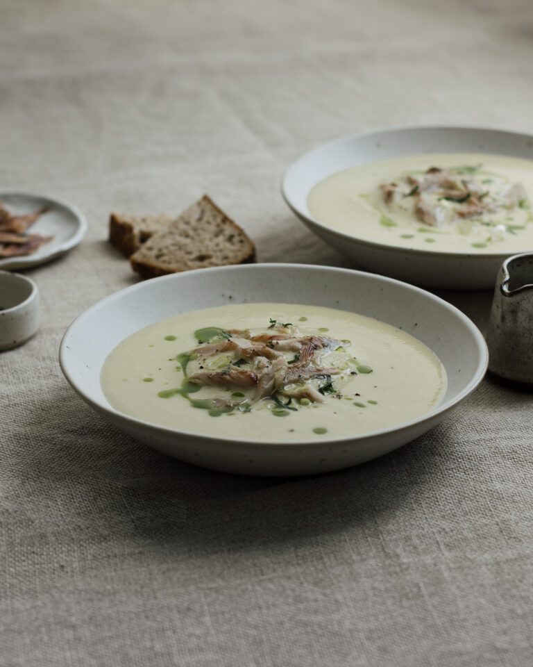 Creamy Horseradish Soup with Parsley Oil - Nordic Kitchen stories